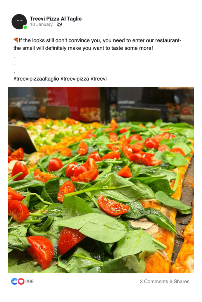 Promovare facebook - Treevi Pizza Al Taglio